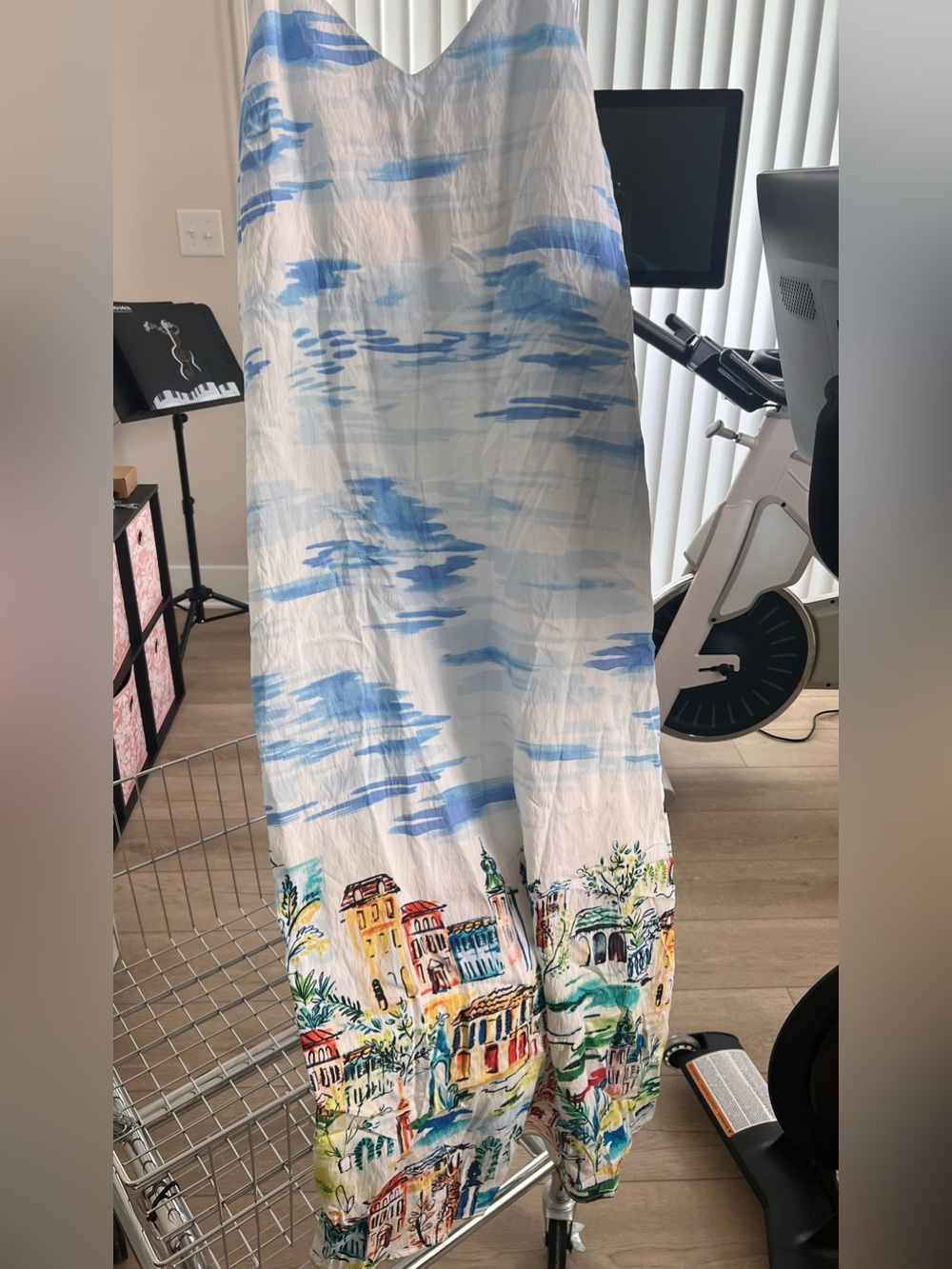 Blue & White Sundress - Lightweight Strappy Dress